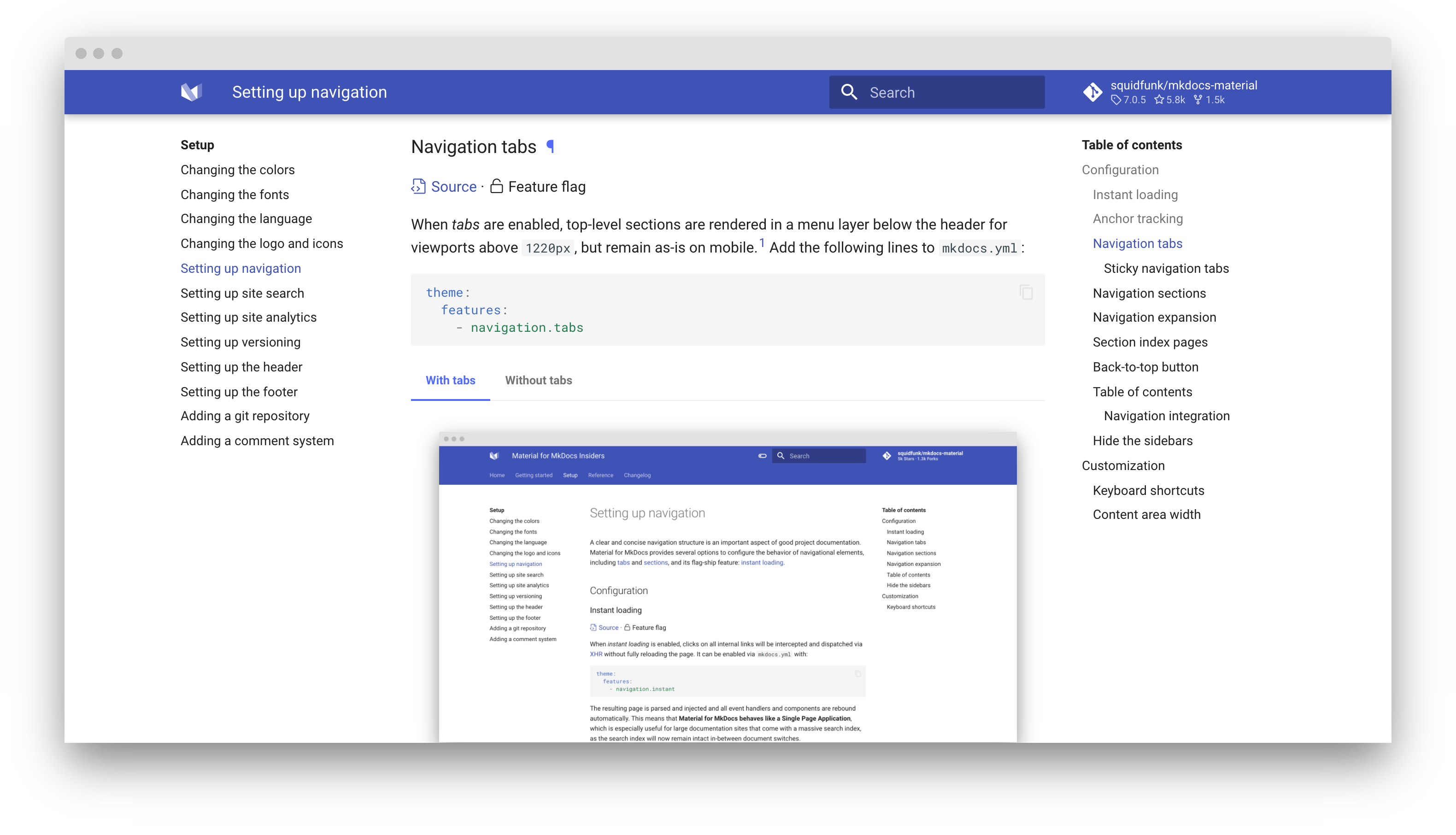 navigation.tabs.sticky disabled